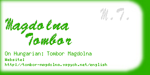 magdolna tombor business card